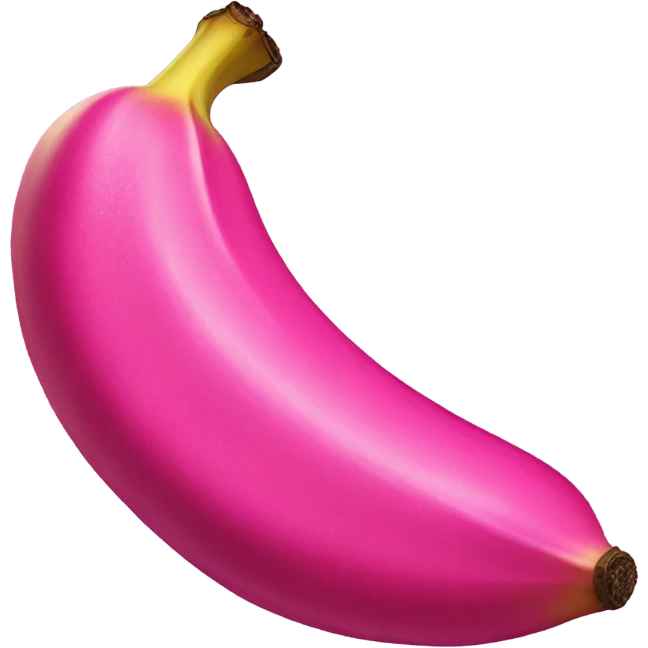 1 Realistic large Hot pink banana with glitter  emoji