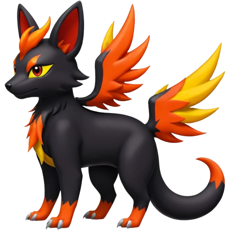 
Houndour-Torracat-Zorua-Salandit-Noibat-Flareon-Fakémon-Digimon-fusion (full body) emoji