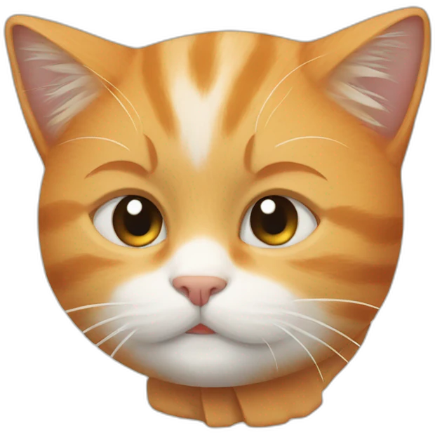 A ginger and white cat with closed eyes  emoji