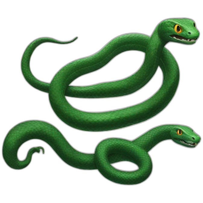 Snake on fox emoji