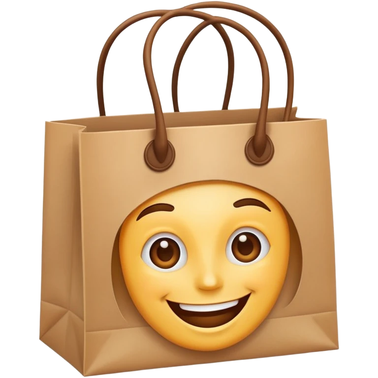 happy customer with shopping bag emoji