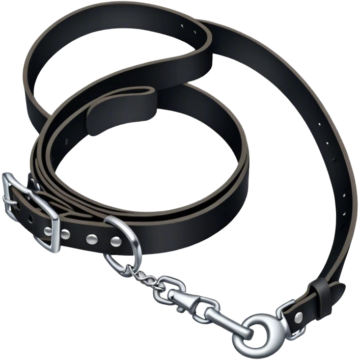 Black collar with leash emoji