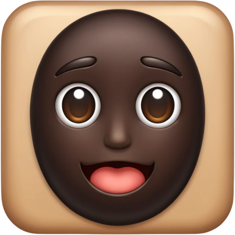 emoji of Austrian black big bean emoji