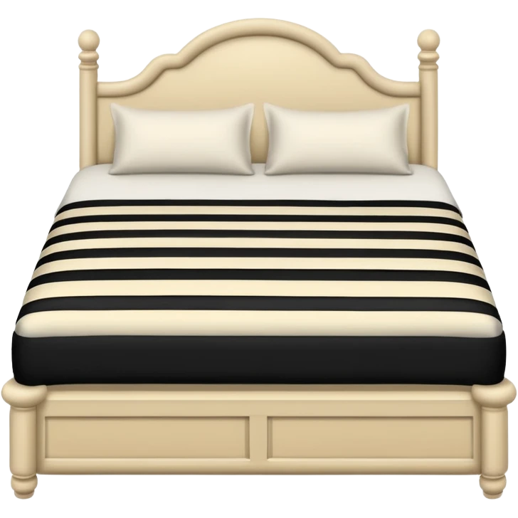 Cream colored bed with black stripes emoji