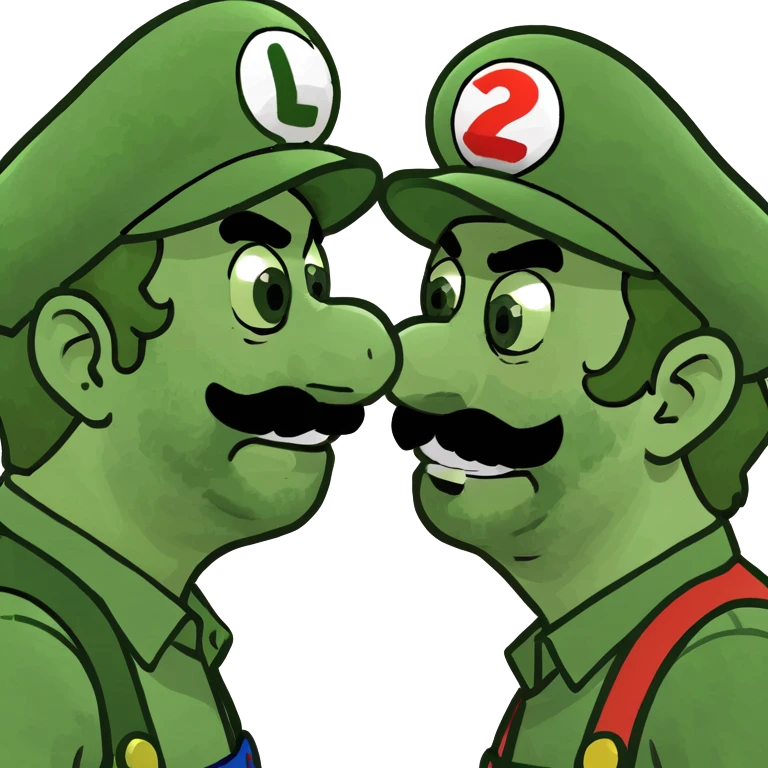 mario and luigi kissing emoji
