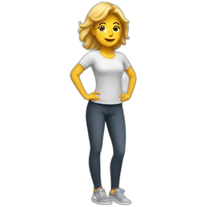 Women en voyant son corps en entier emoji