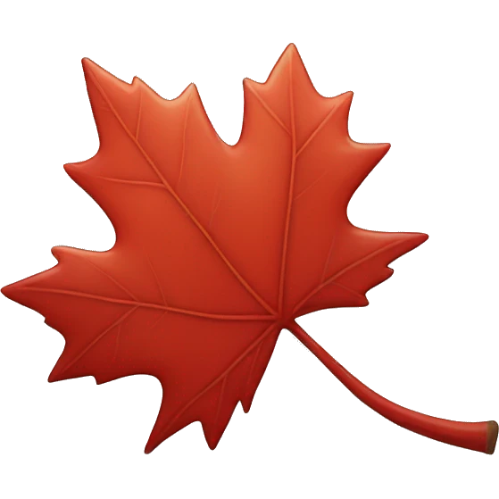 One red maple leaf emoji