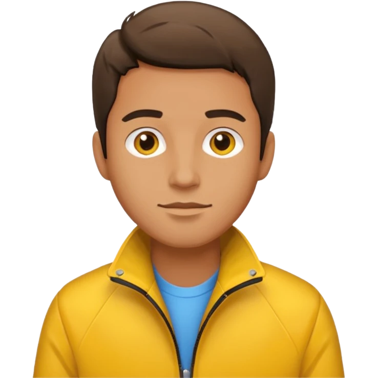 man with yellow jacket. emoji