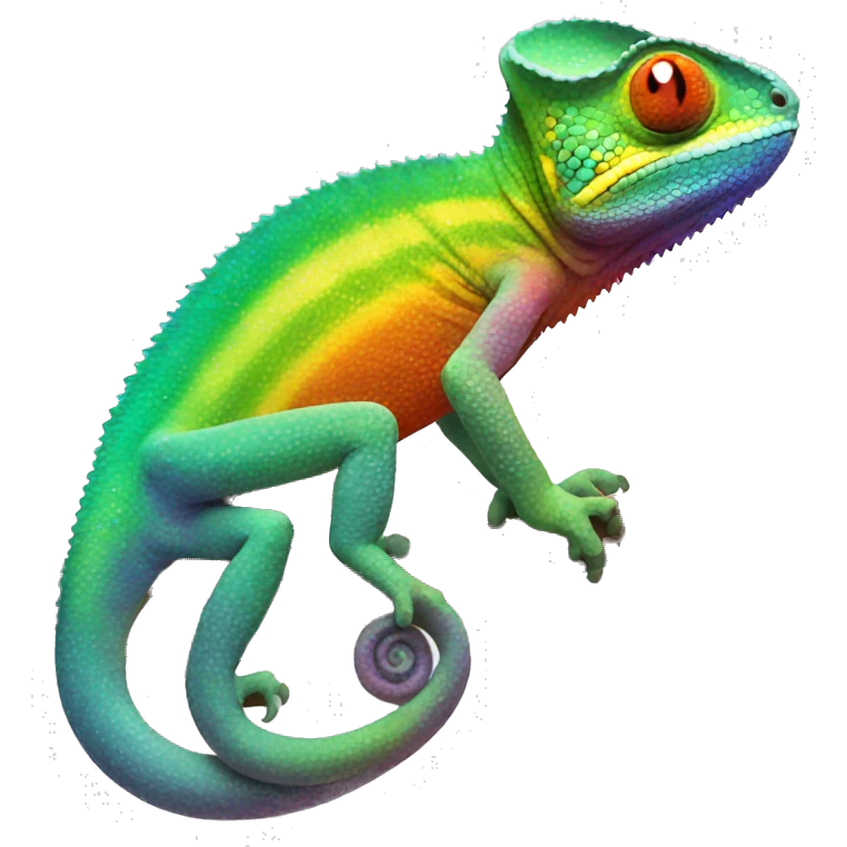 Rainbow Chameleon emoji