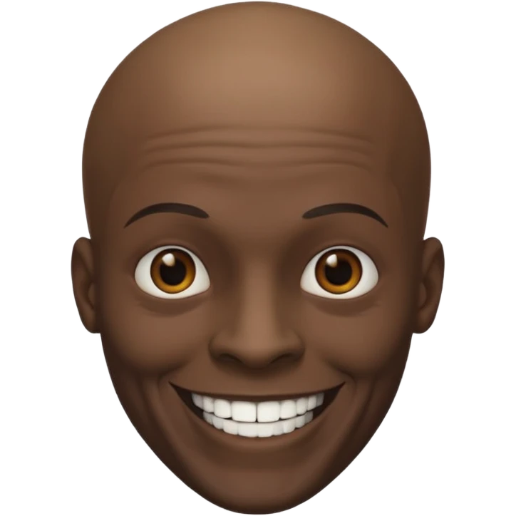 Un homme noir avec un gros crâne  emoji