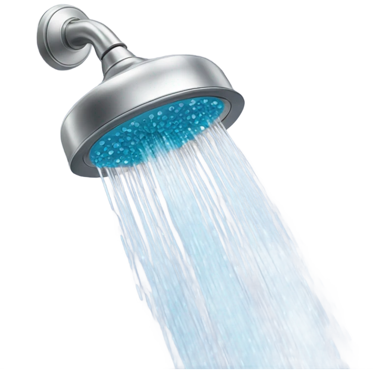 Glitter pouring from the showerhead emoji