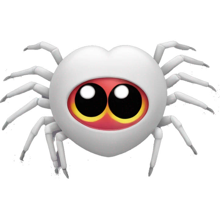 Heart with spider eyes emoji