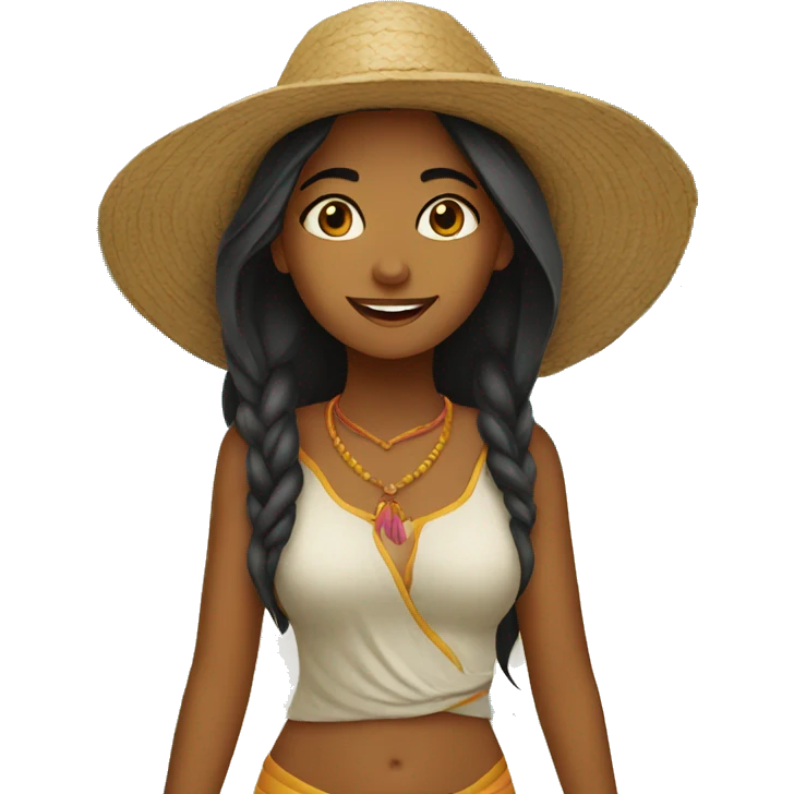 Indian girl vacation emoji