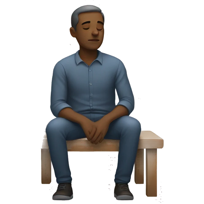 Man asleep sitting up emoji