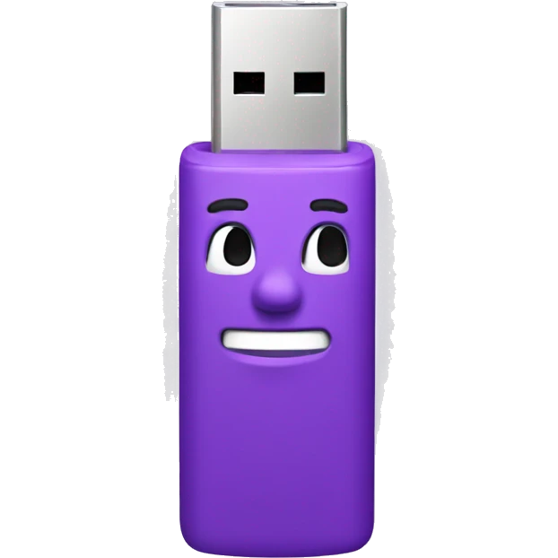purple usb flash drive emoji