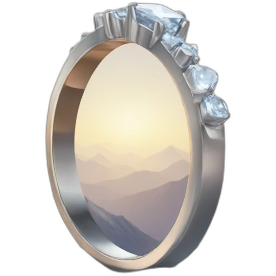 Ring in the snow mountains emoji