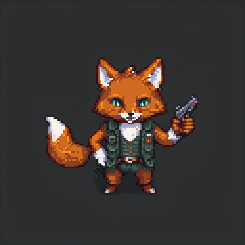 fox doing finger guns emoji