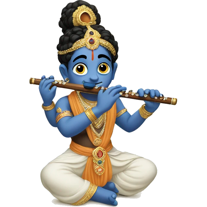 Krishna with flute emoji