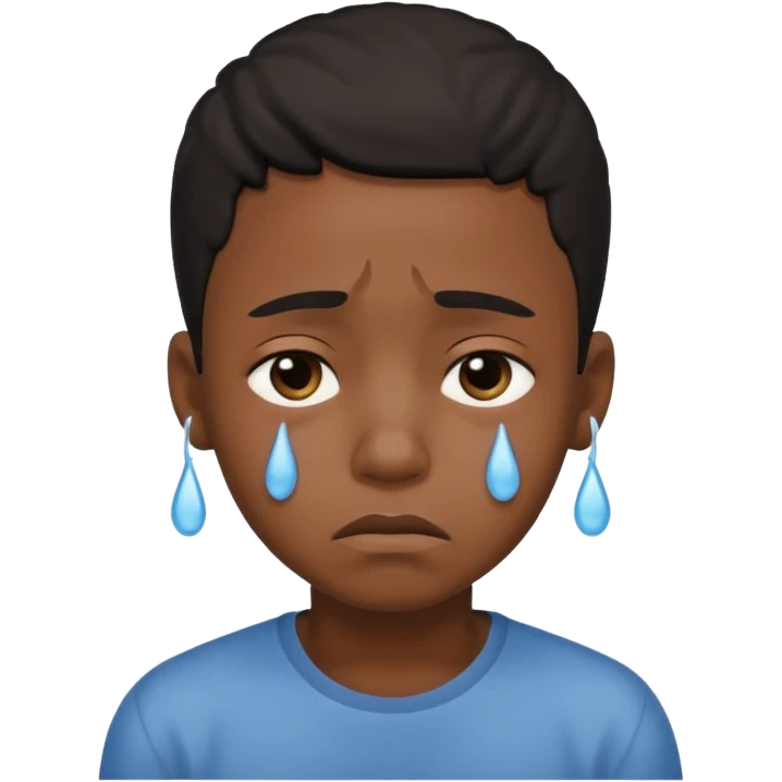 Black boy crying emoji