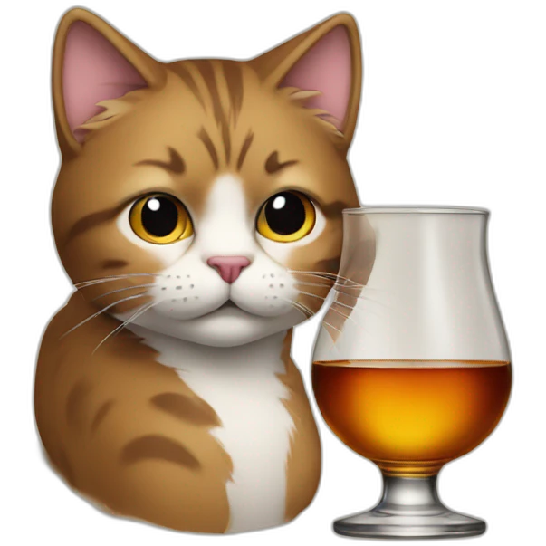 A cat whisky emoji