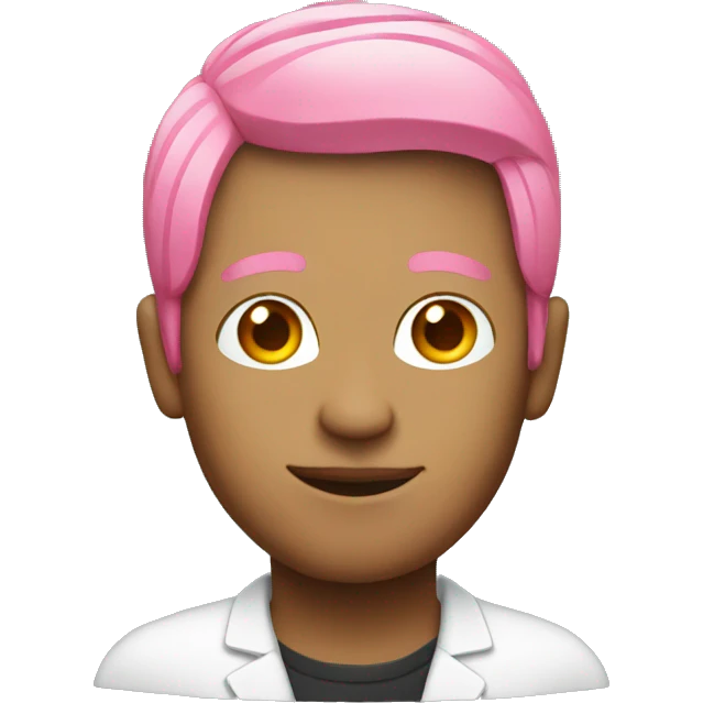 Tech guy with pink hair emoji