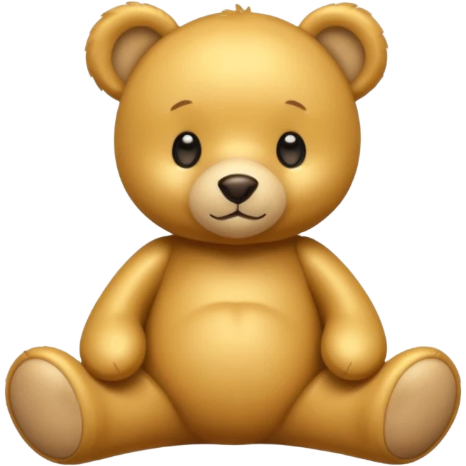 Golden teddy bear emoji