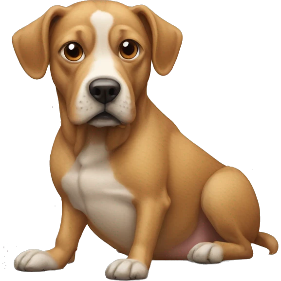 Dog mange les frittes  emoji