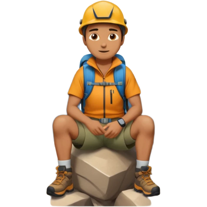 A man sitting on a mountain emoji