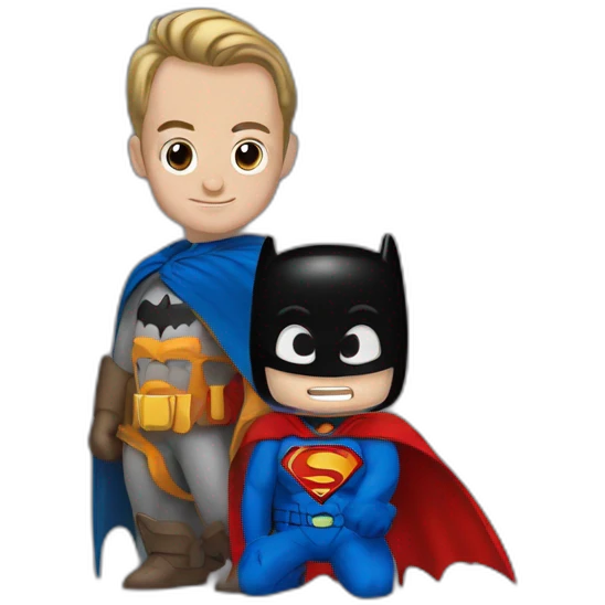 batman and superman emoji