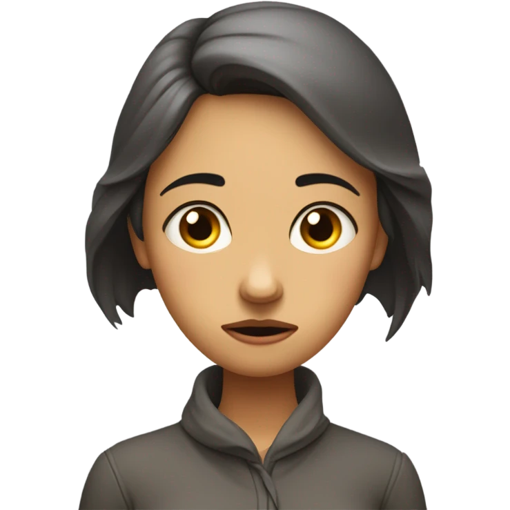 anxious looking woman emoji