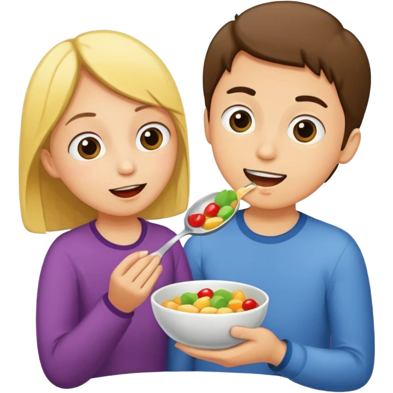 Spoon feeding another person sticker emoji