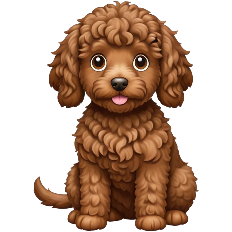 Brown cockapoo emoji