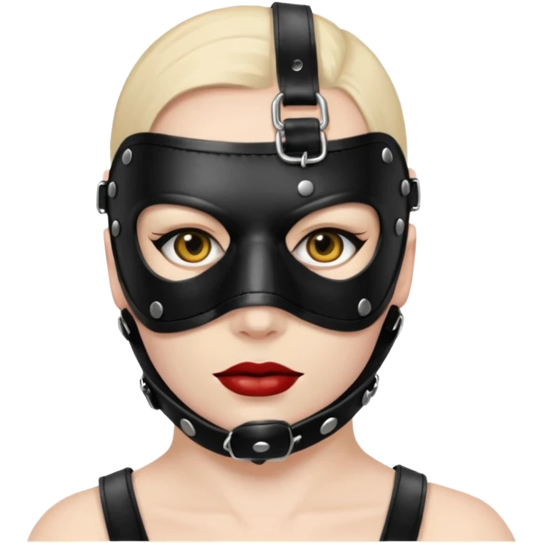 bdsm slave leather fullhead mask  emoji