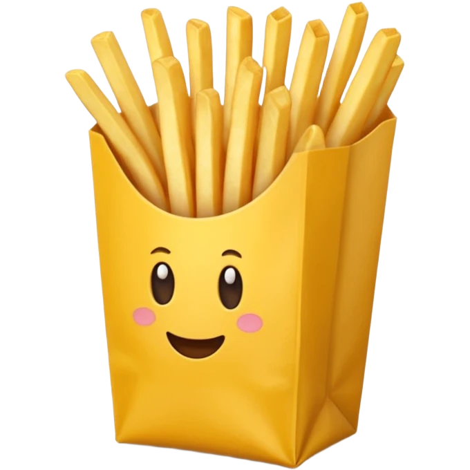 Porzione di patatine media confezione gialla emoji