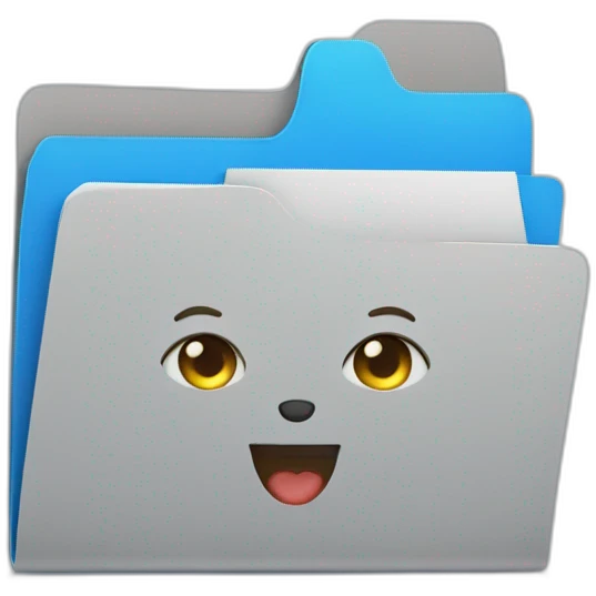 cute blue folder emoji