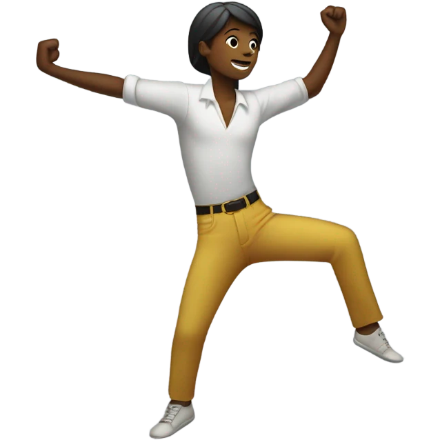 Person dancing with arm up emoji