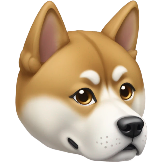 Akita Inu dig somking emoji