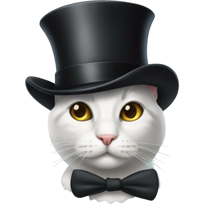 Cat What top hat and monocle emoji