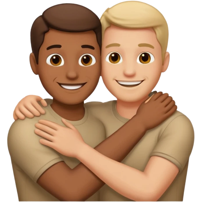 Due maschi che si abbracciano  emoji