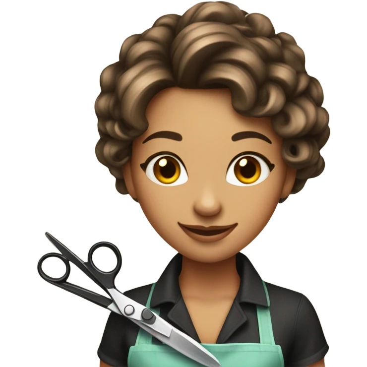 pretty hairdresser woman  emoji
