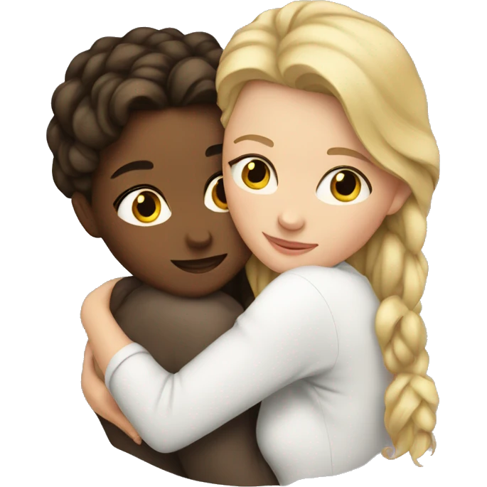 White girls cuddling emoji