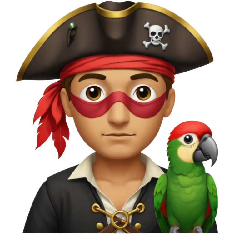 pirate and parrot emoji