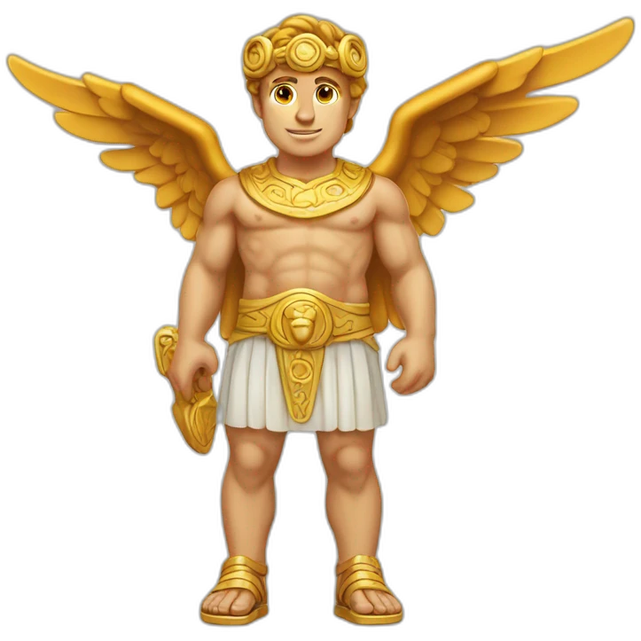 Hermes mythologic god with wings sandals emoji