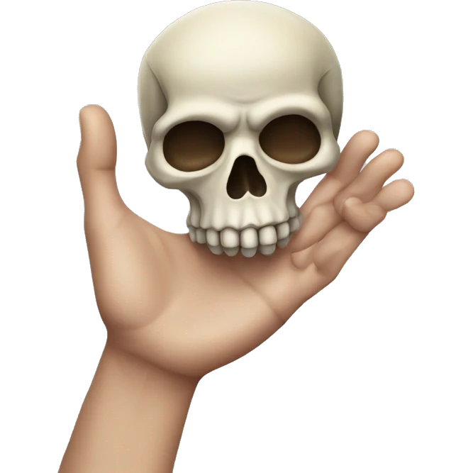 Skull hand emoji