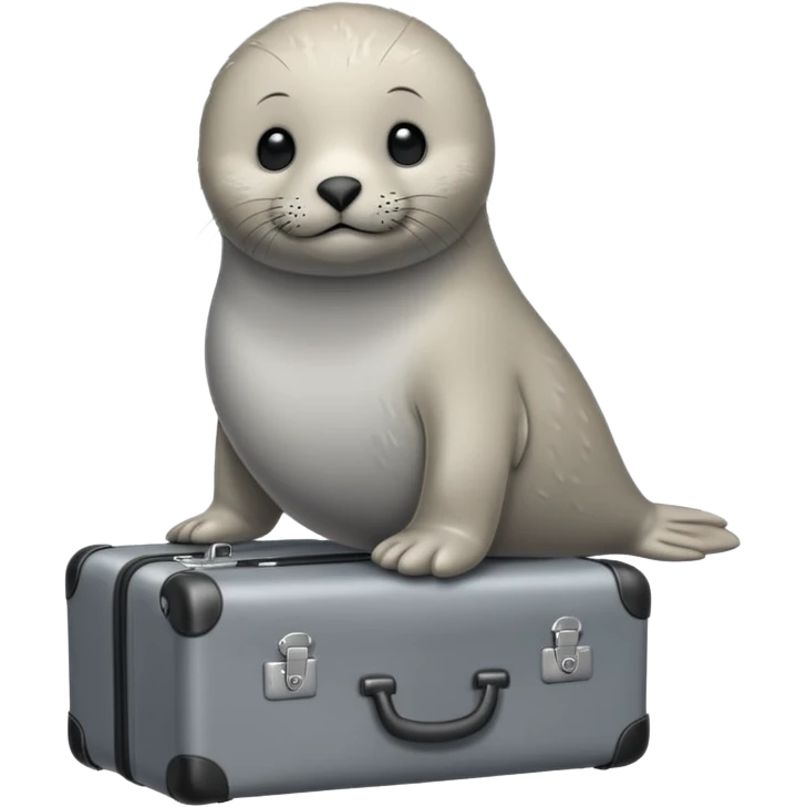 Baby seal with a suitcase  emoji