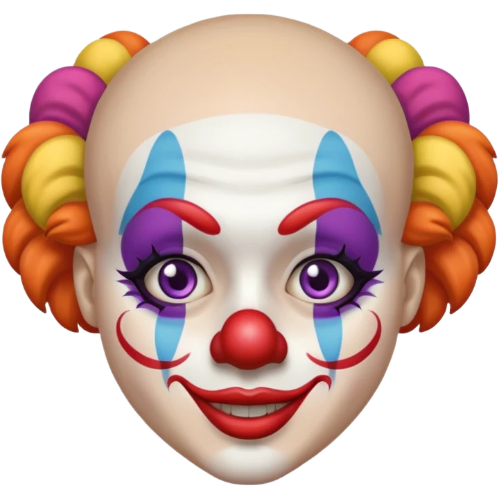 Clown doing half make up emoji