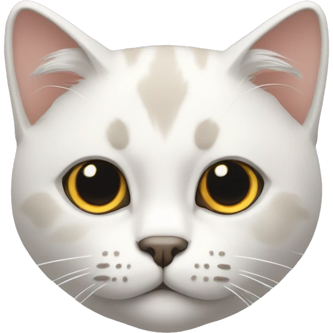 gato blanco con cara de malo emoji