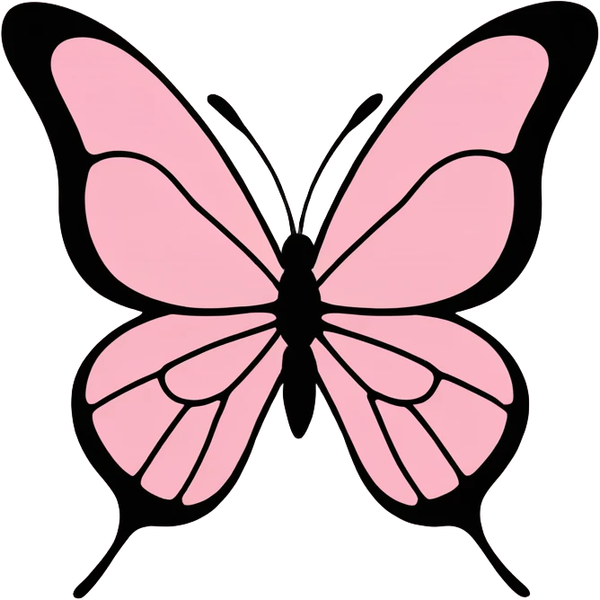 pink butterfly  emoji