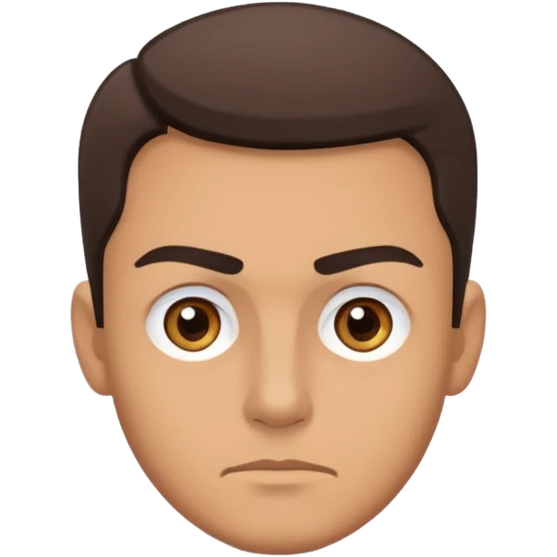 Generate a sarcastic emoji or sticker in a minimal flat-design style.  
The emoji should display a confident “nah, not today” attitude:  
- raised eyebrow  
- slight smirk  
- subtle eye-roll or side glance  
- man emoji