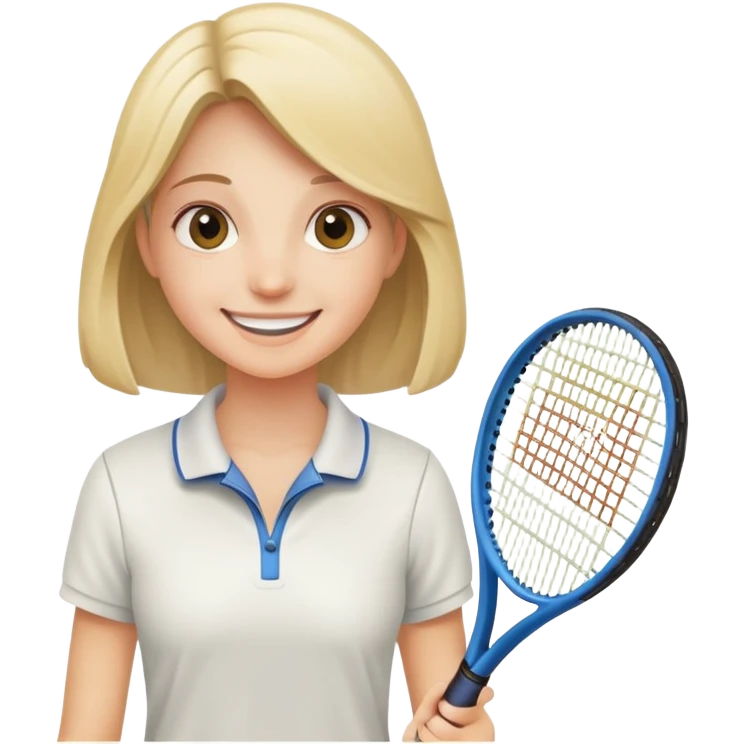 Girl with tennis racket emoji